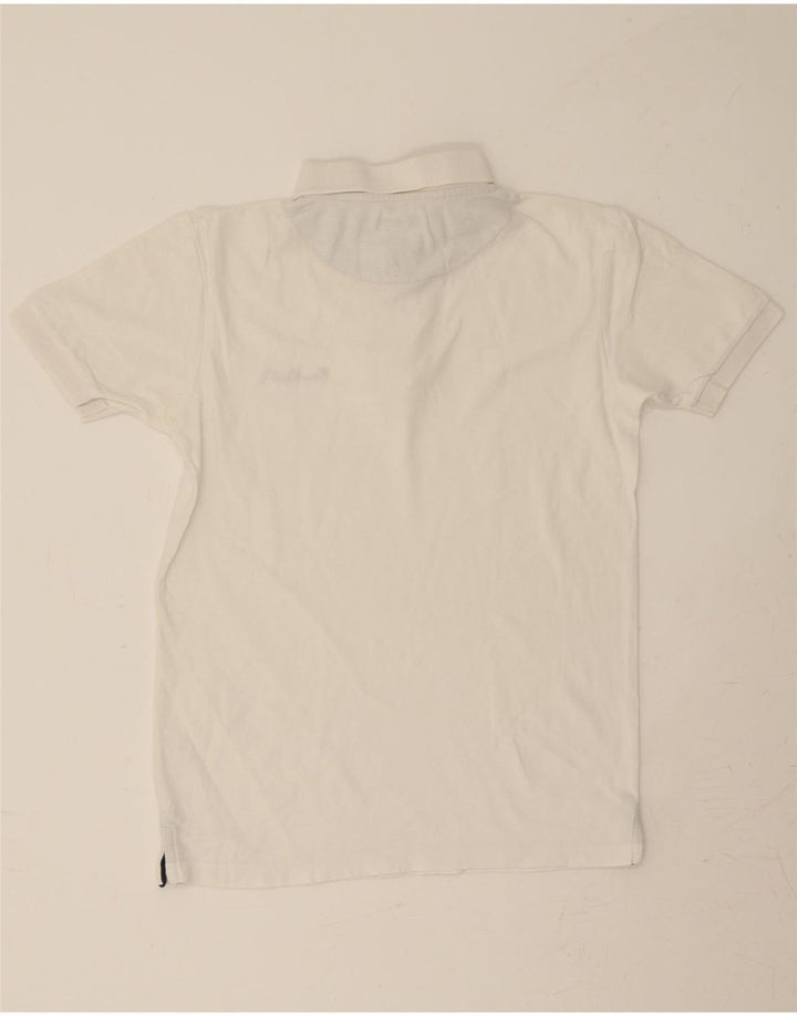 PIERRE CARDIN Mens Polo Shirt Medium White Cotton Vintage Pierre Cardin and Second-Hand Pierre Cardin from Messina Hembry 