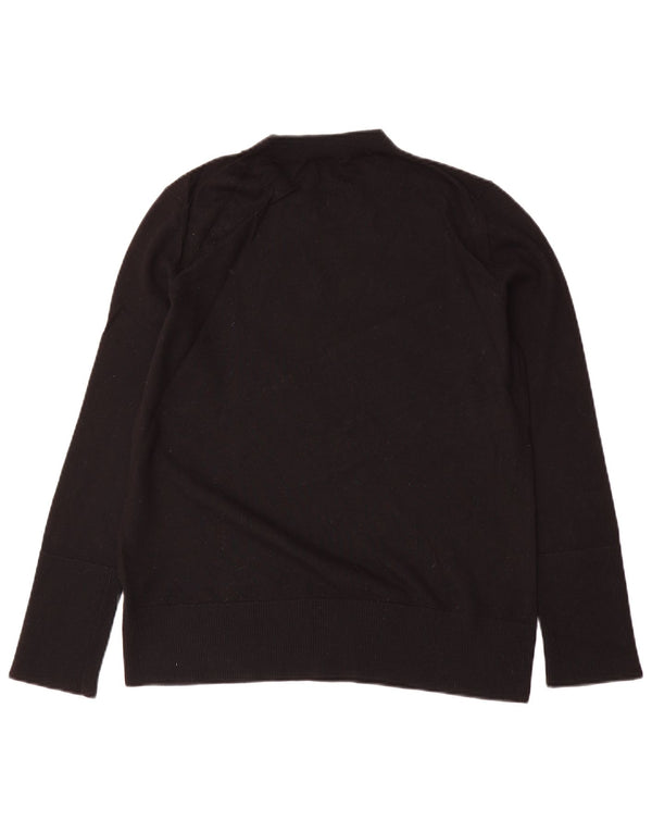 Maglione maglione girocollo oversize da donna Cos UK 10 piccolo in lana nera