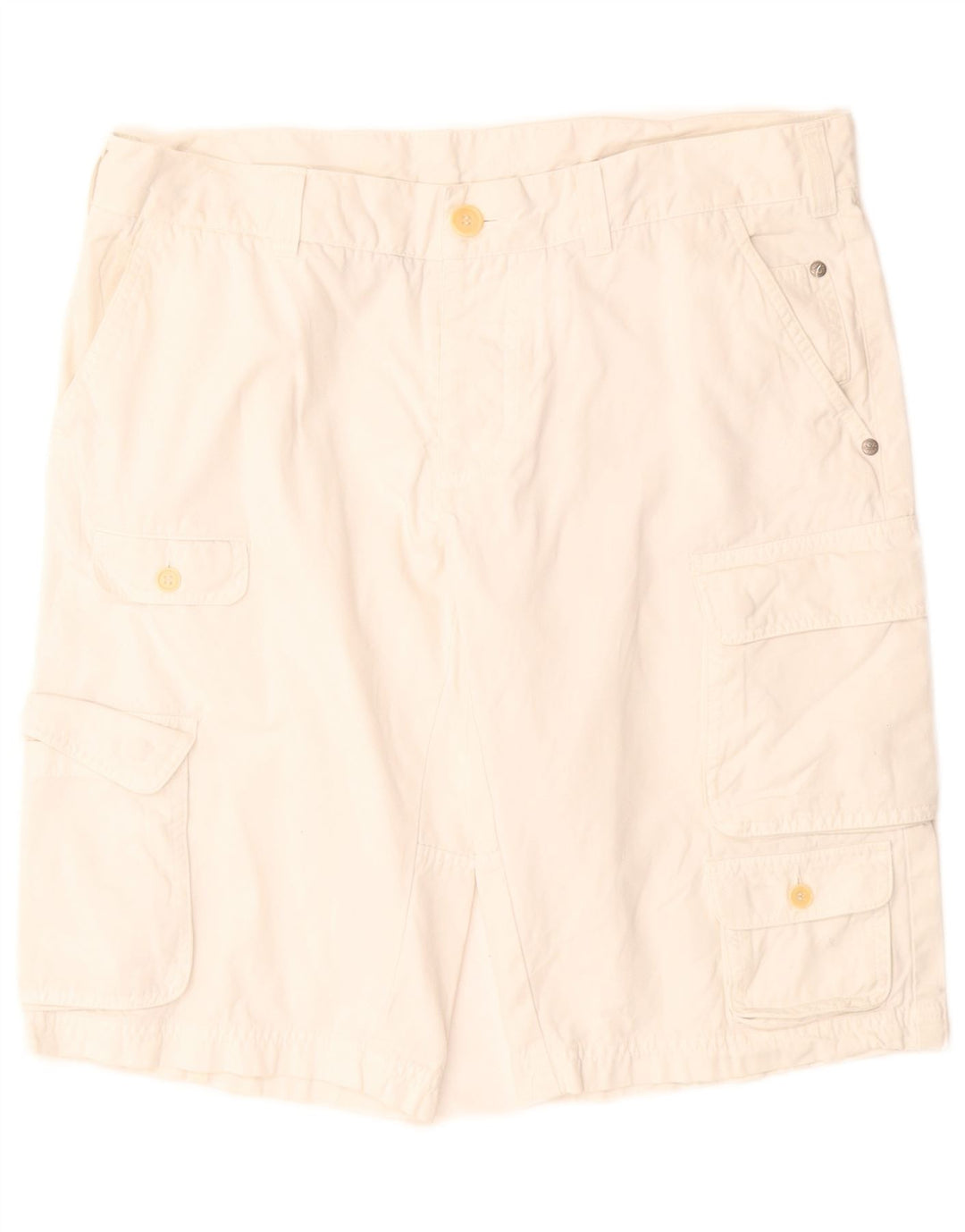 Pantaloncini cargo da uomo Benetton IT 50 Large W34 Cotone bianco