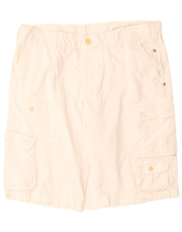 Pantaloncini cargo da uomo Benetton IT 50 Large W34 Cotone bianco