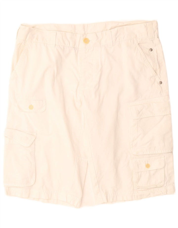 Pantaloncini cargo da uomo Benetton IT 50 Large W34 Cotone bianco