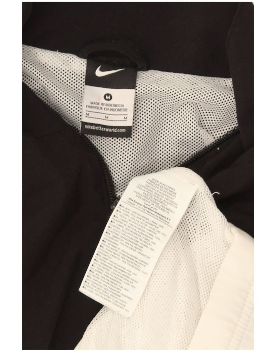 Giacca da ginnastica da uomo Nike, giacca media, colore nero, in poliestere color block