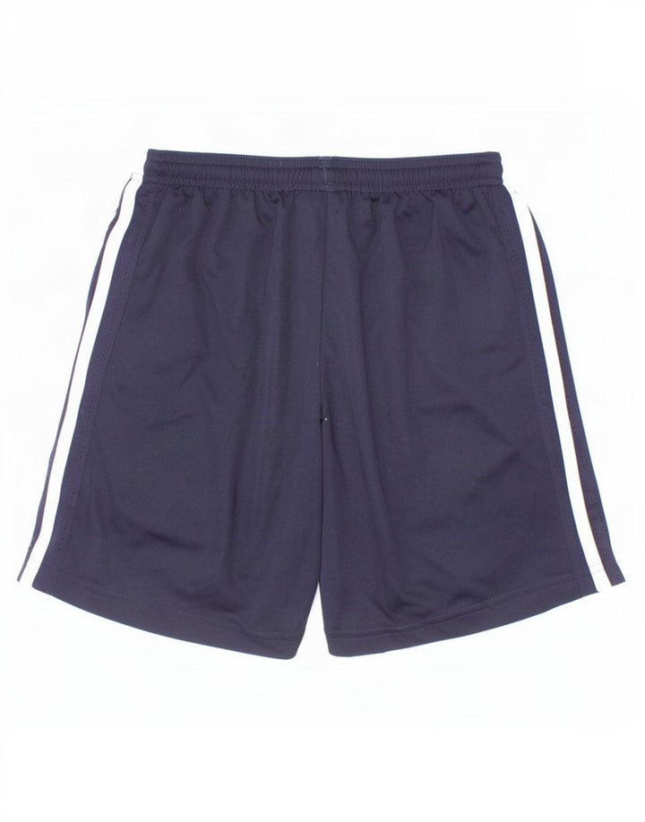 Pantaloncini sportivi Adidas Climacool da ragazzo 11-12 anni in poliestere blu navy
