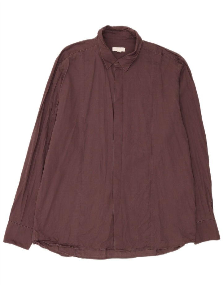 Camicia da uomo Cos taglia 43 grande cotone marrone