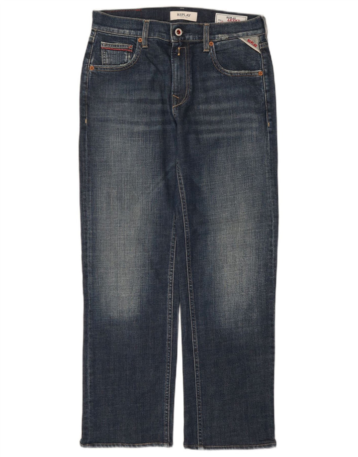 REPLAY Jeans dritti da donna W26 L27 cotone blu navy