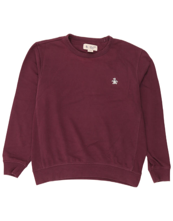 Felpa da uomo Penguin Maglione in cotone bordeaux medio
