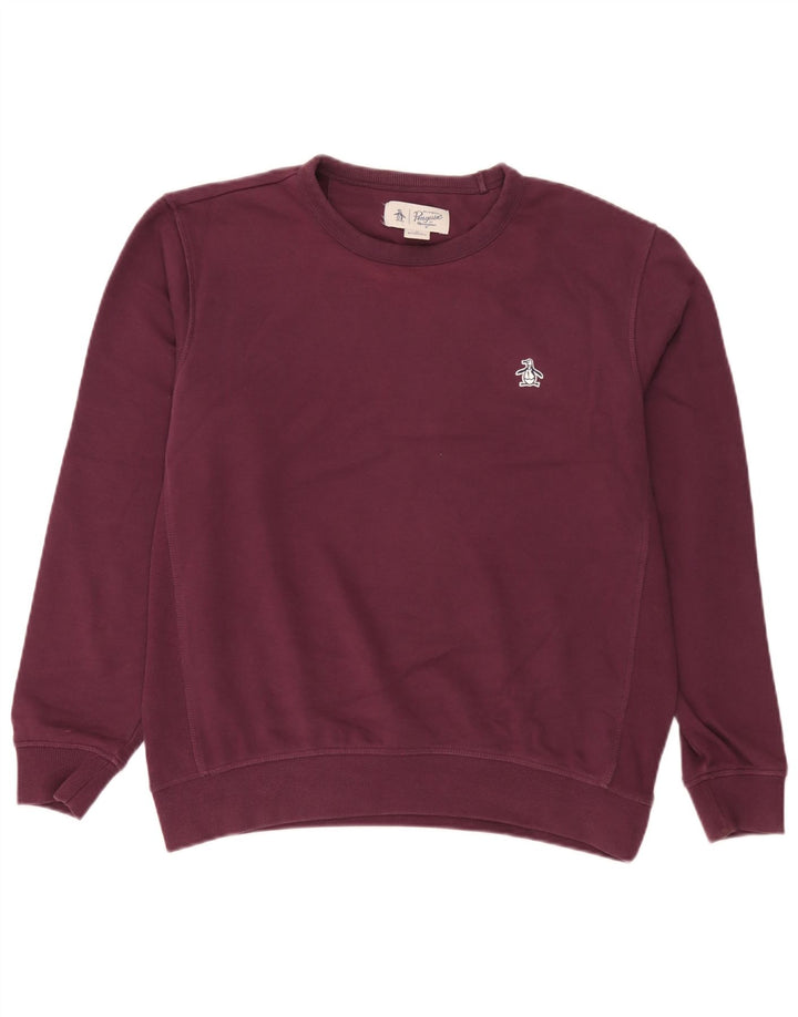 Felpa da uomo Penguin Maglione in cotone bordeaux medio