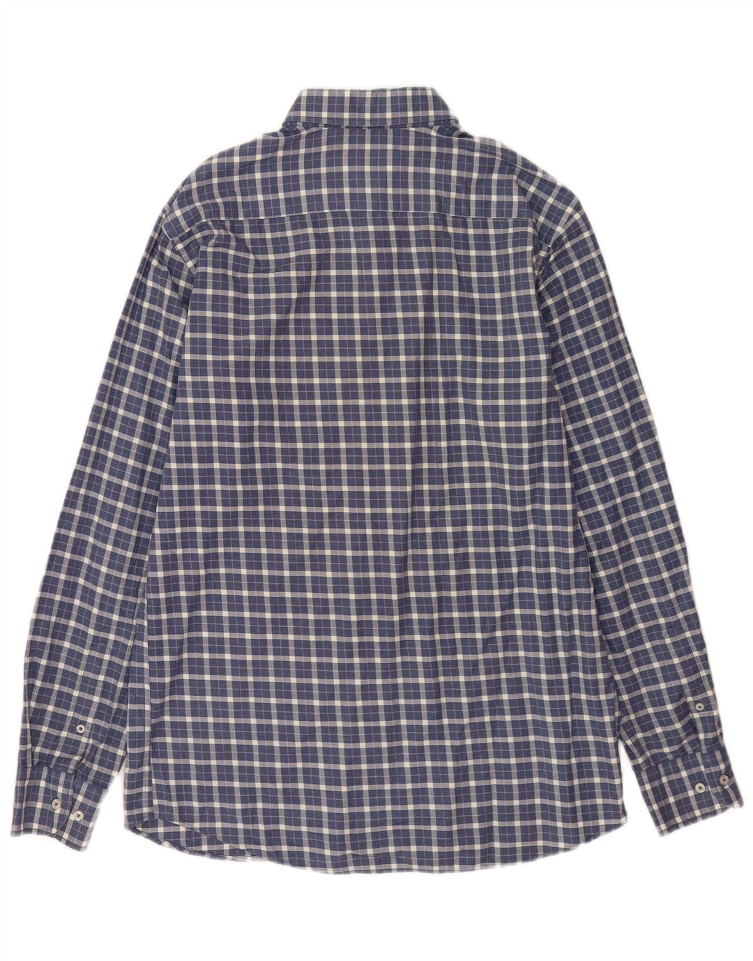 Camicia da uomo in flanella Massimo Dutti a quadri blu navy medio