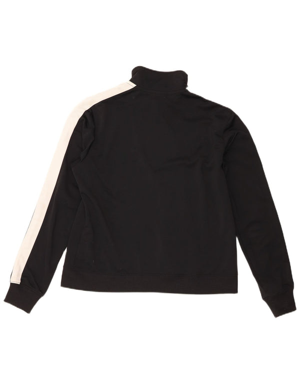 Nike Womens Tracksuit Top Jacket UK 14 Medium Black Colourblock Polyester