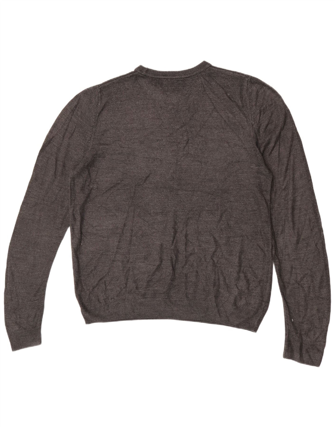 Maglione maglione girocollo da uomo Marks & Spencer grande acrilico grigio