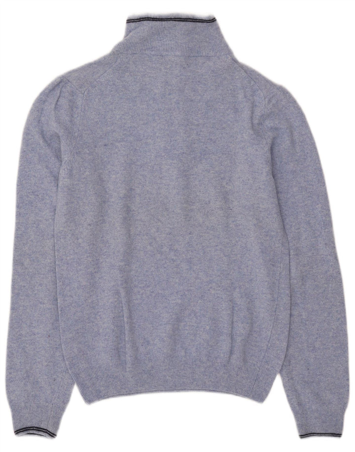 Maglione Kappa da uomo con zip e collo piccolo in lana blu