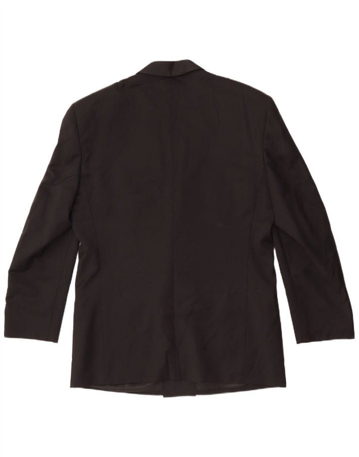 Giacca Blazer Doppiopetto Uomo Profilo IT 52 XL Lana Nera