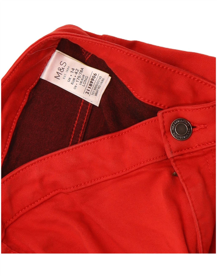 Pantaloni casual da donna Marks & Spencer UK 14 medi W30 L31 rossi