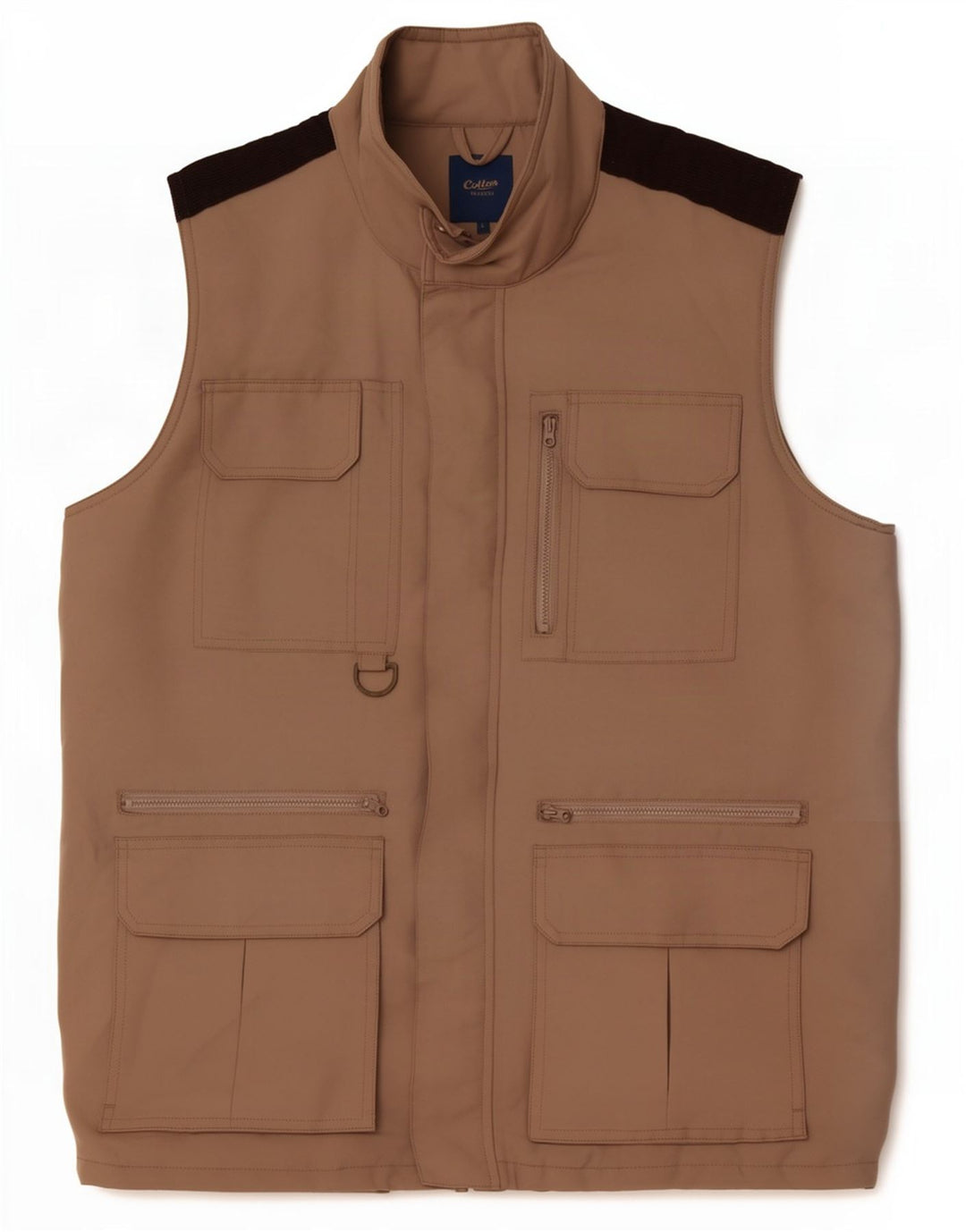 Cotton Traders Gilet multiuso da uomo UK 40 Large Beige Colourblock Poliestere