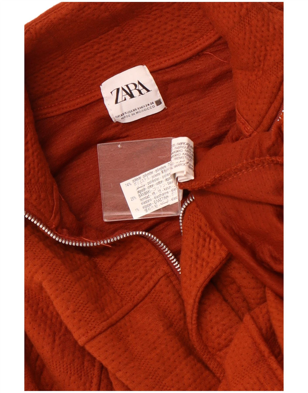 Giubbotto bomber oversize da donna ZARA UK 6 XS poliestere marrone