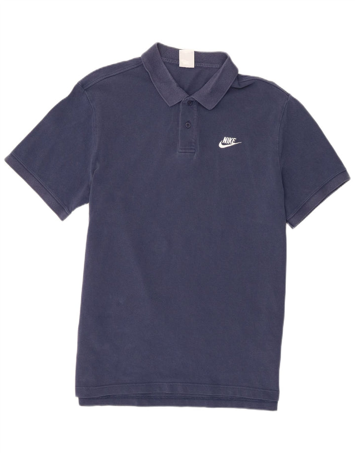 Polo Nike da uomo grande in cotone blu