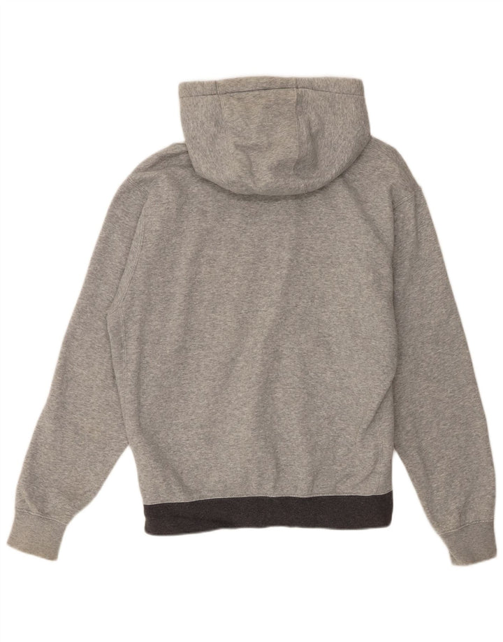 Felpa con cappuccio e zip Nike da uomo in cotone screziato grigio medio