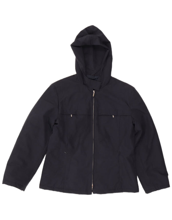 Giacca a vento con cappuccio da donna Marella UK 12 medio blu navy poliestere