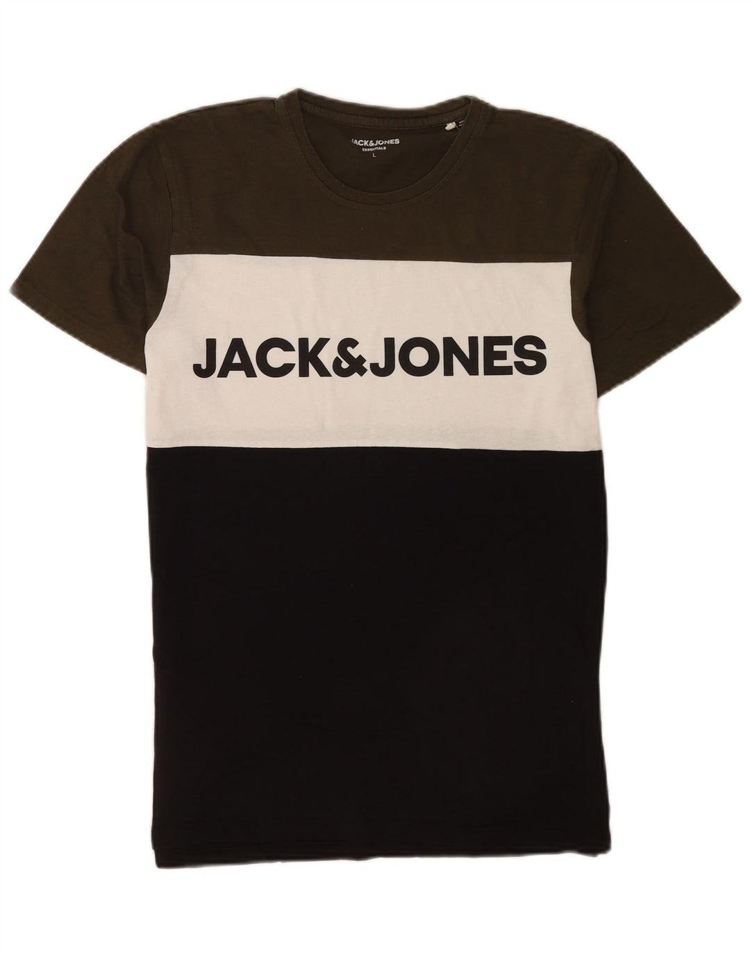 T-shirt grafica da uomo Jack & Jones Top grande multicolore a blocchi di colore