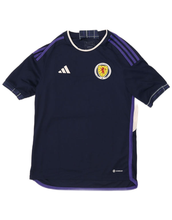 T-shirt grafica Adidas da ragazzo Ferrari Top 15-16 anni Blu navy Colourblock