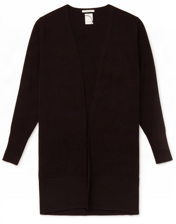 Maglione cardigan aperto lungo Zara per ragazze 7-8 anni in acrilico nero