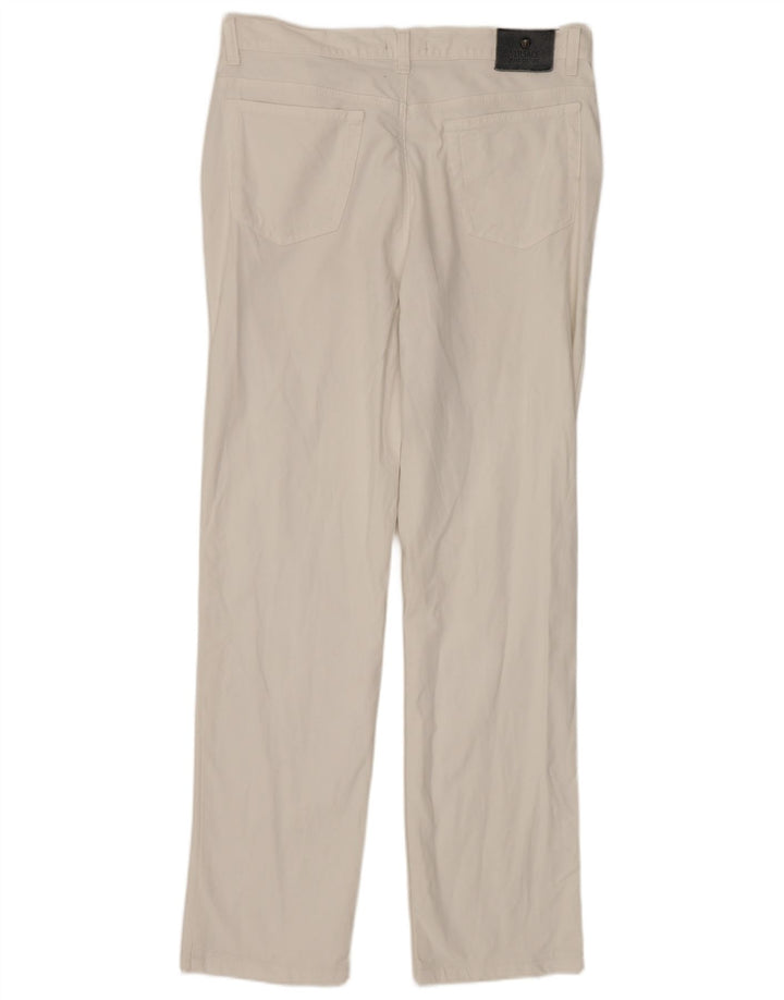 Jeans dritti da donna Versace W32 L29 cotone bianco
