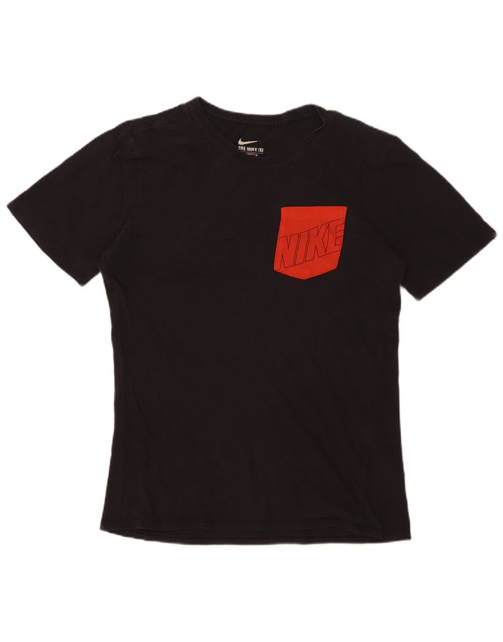 T-shirt grafica Nike da uomo con taglio atletico, piccola, in cotone nero