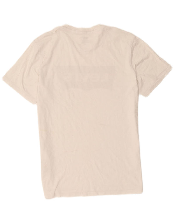 T-shirt grafica da uomo Levi's Top grande in cotone bianco