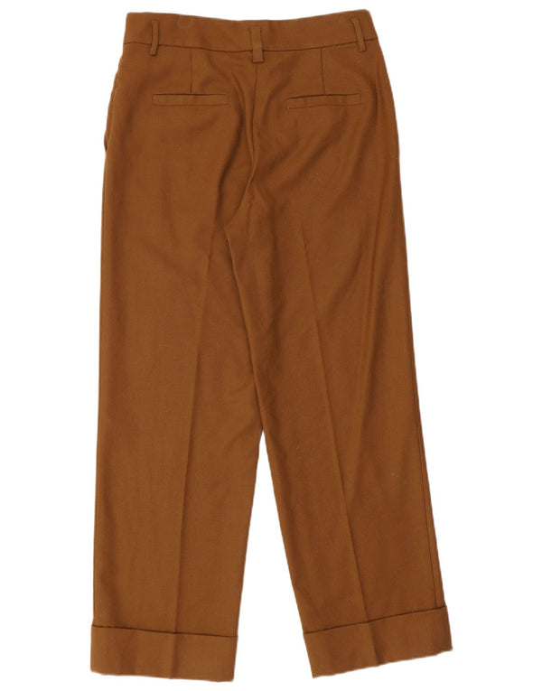 Pantaloni casual a vita alta da donna Massimo Dutti EU 38 Small W28 L27 Marrone