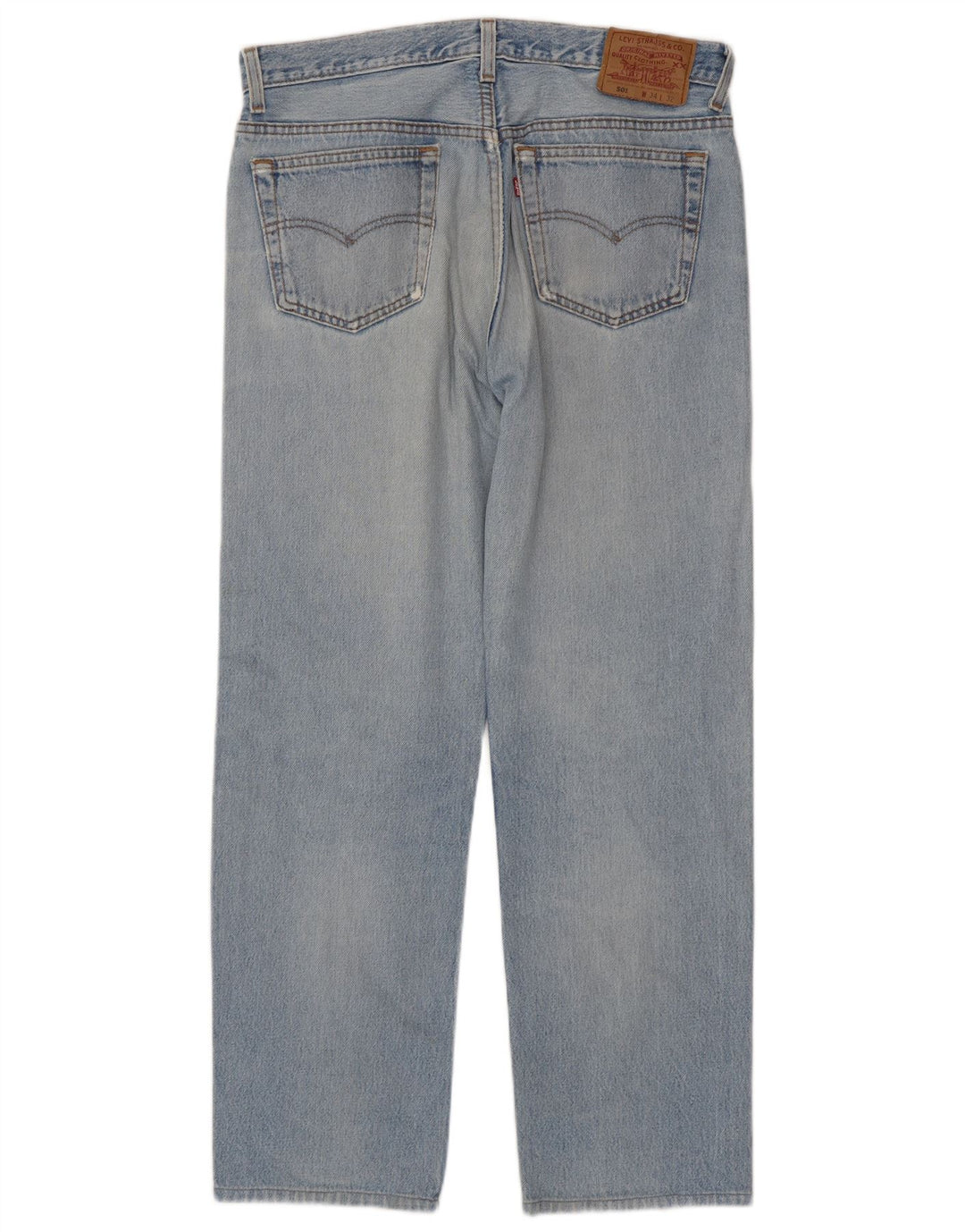 Levi's Uomo 501 Jeans dritti invecchiati W34 L29 Cotone blu