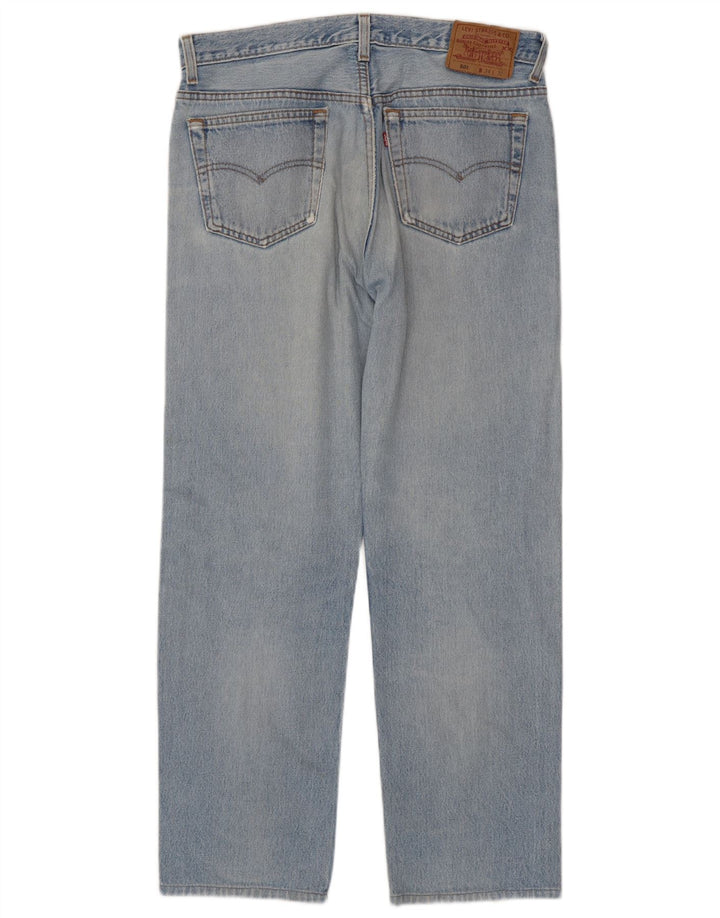 Levi's Uomo 501 Jeans dritti invecchiati W34 L29 Cotone blu