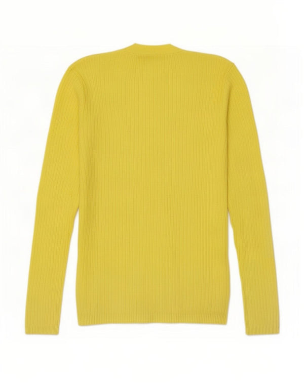 Maglione cardigan da donna Zara UK 12 viscosa giallo medio