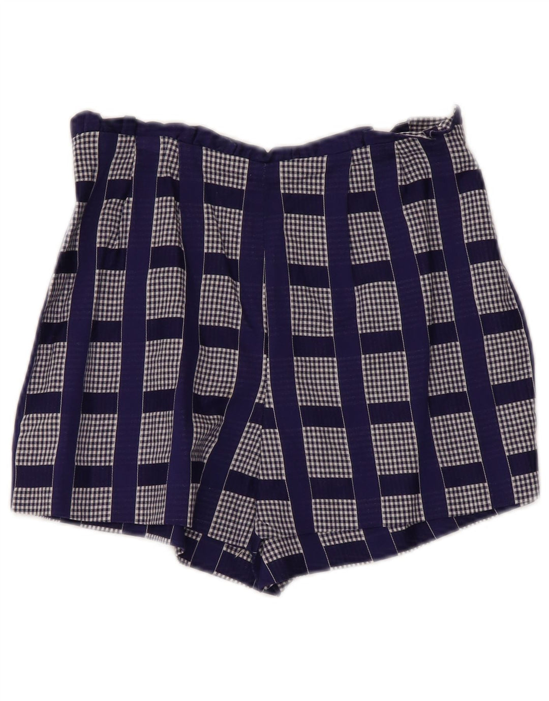 Set da 2 pezzi vintage da donna UK 2 2XS blu a quadri