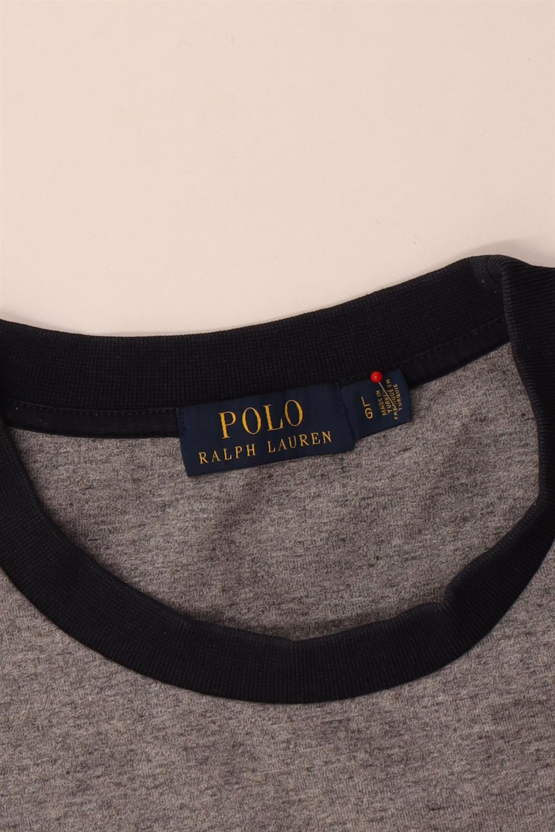 Polo Ralph Lauren Felpa da uomo Maglione grande Poliestere color block grigio