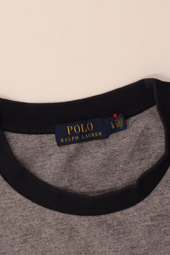 Polo Ralph Lauren Felpa da uomo Maglione grande Poliestere color block grigio