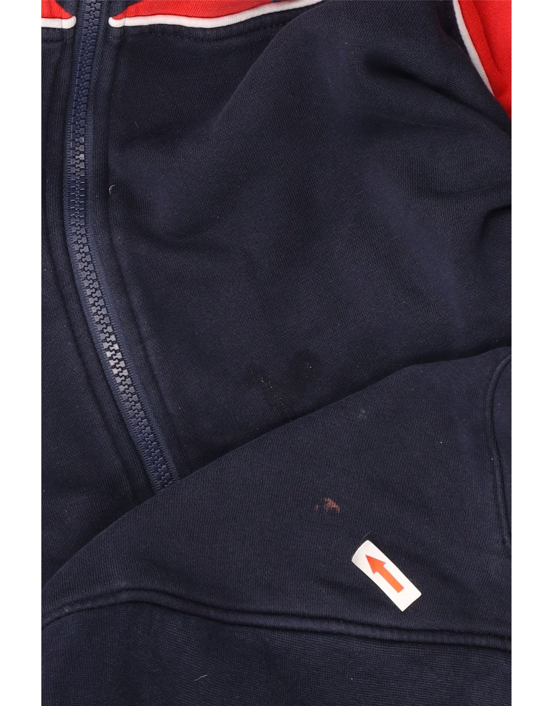 Maglione con cappuccio e zip da uomo Fila grande color block blu navy