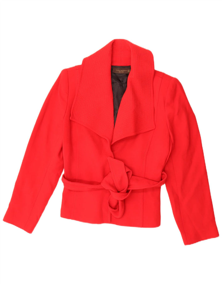 Soprabito corto da donna Zara UK 18 XL Rayon rosso
