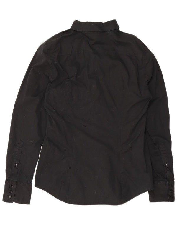 Camicia da donna Benetton UK 12 cotone medio nero