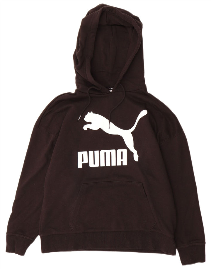 Felpa con cappuccio grafica da uomo Puma, cotone nero medio