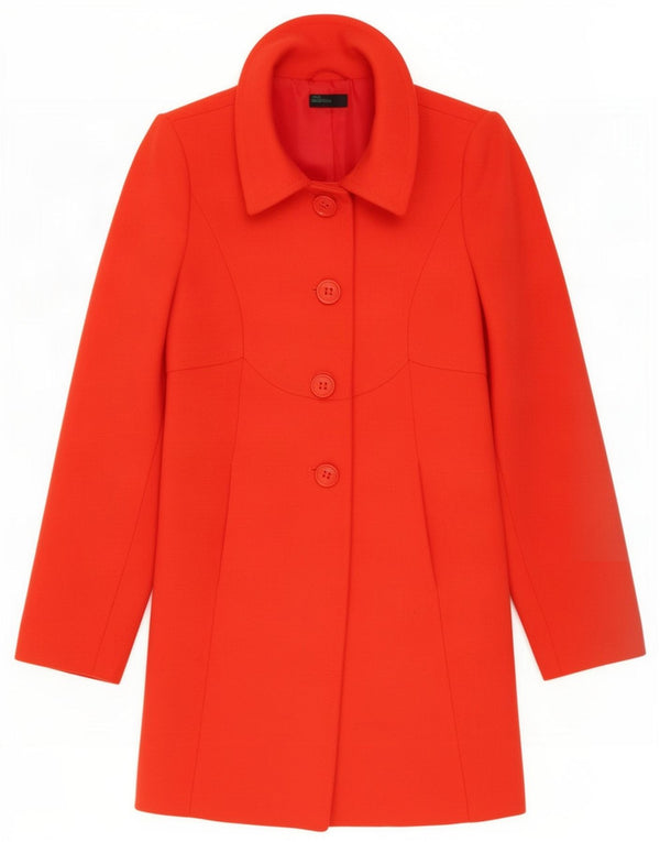 Cappotto Donna Benetton IT 38 XS Arancione Lana