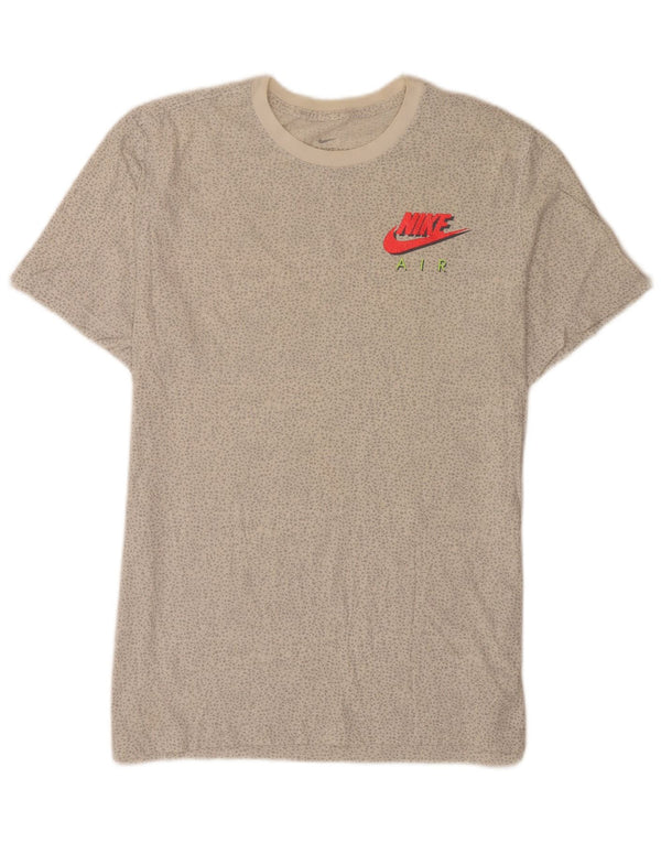 Nike - Maglietta grafica regolare da donna, taglia UK 14, grande, in cotone maculato grigio