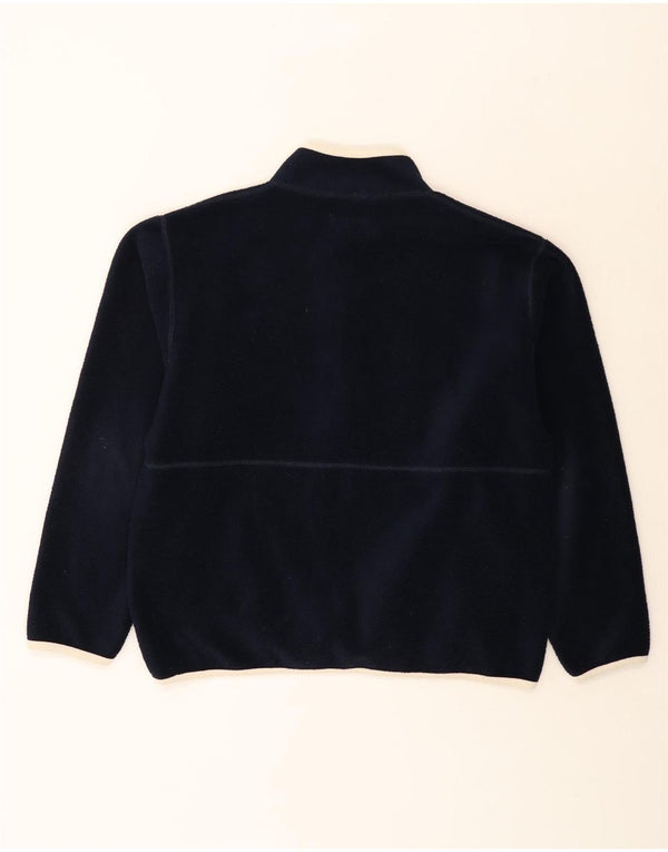 Maglione in pile da uomo con collo e zip White Stuff, grande in poliestere blu navy