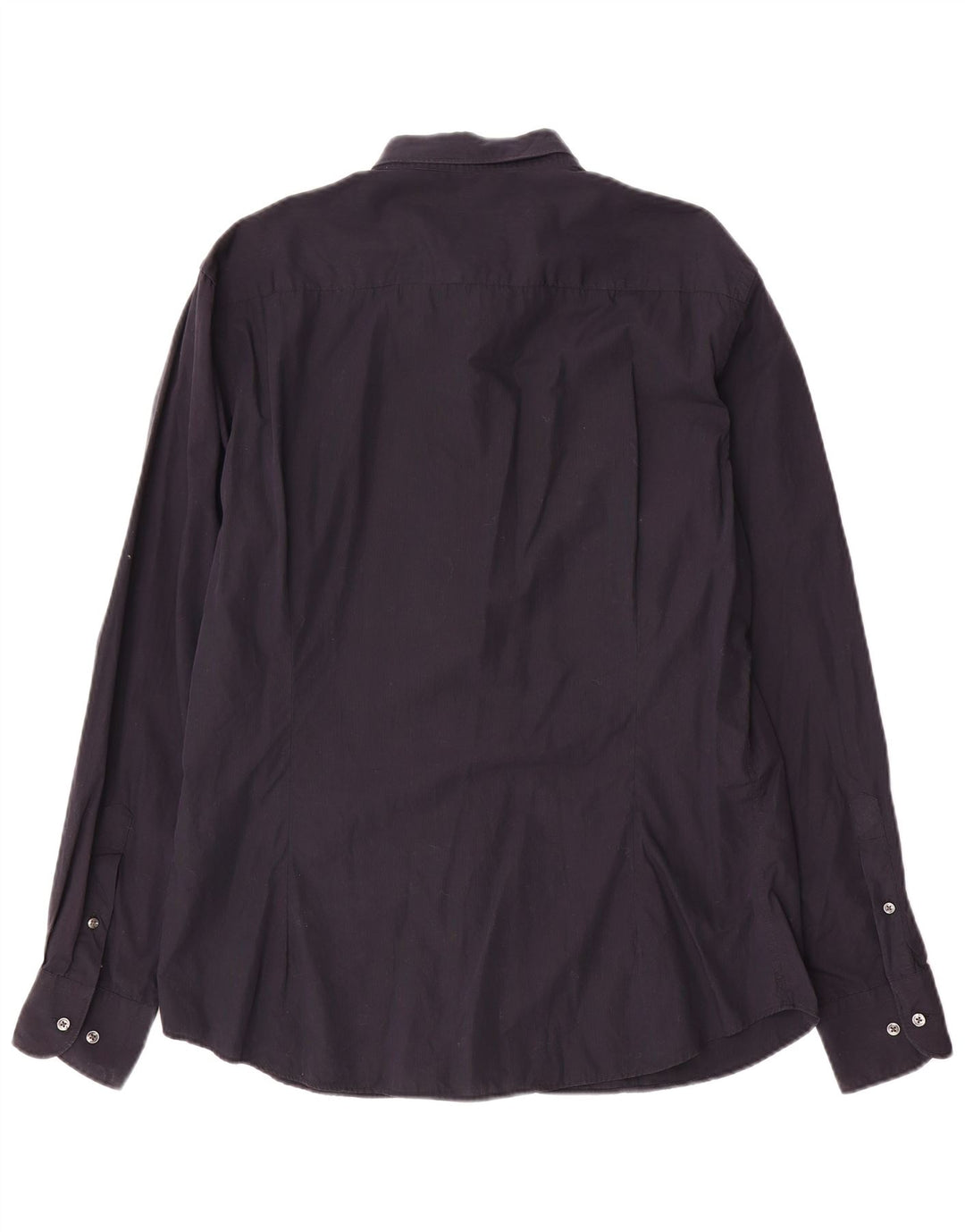 MASSIMO DUTTI Camicia slim fit da uomo XL in cotone blu navy