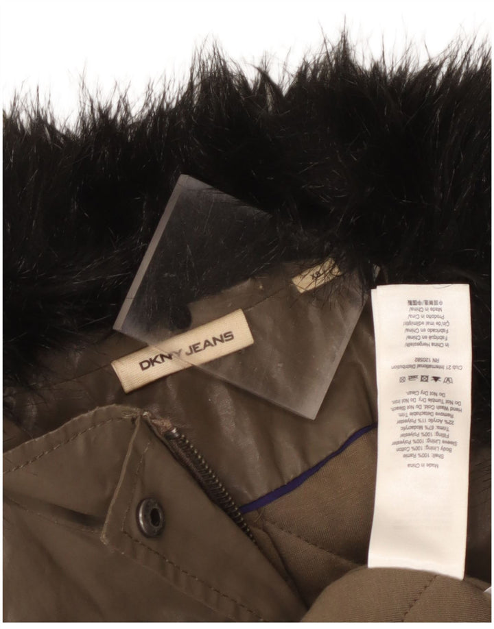 Cappotto da donna Dkny UK 6 XS Khaki Ramie
