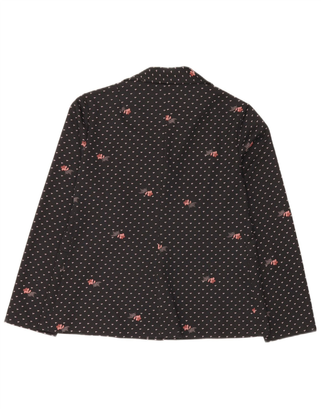 Giacca blazer da donna a 4 bottoni Romy UK 14 grande poliestere floreale nero