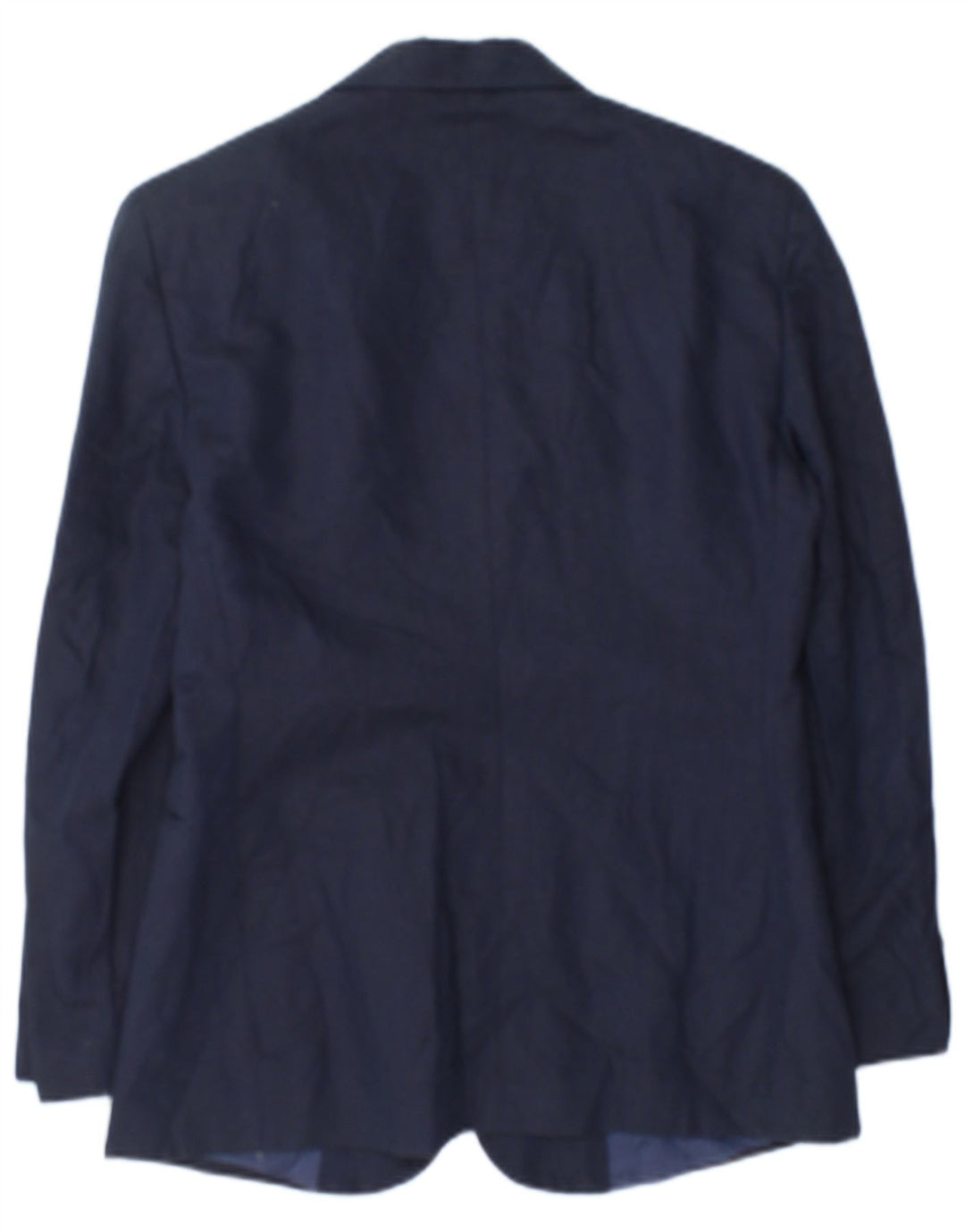 Giacca Blazer a 2 Bottoni da Donna Benetton IT 42 Medio Blu Navy in Cotone
