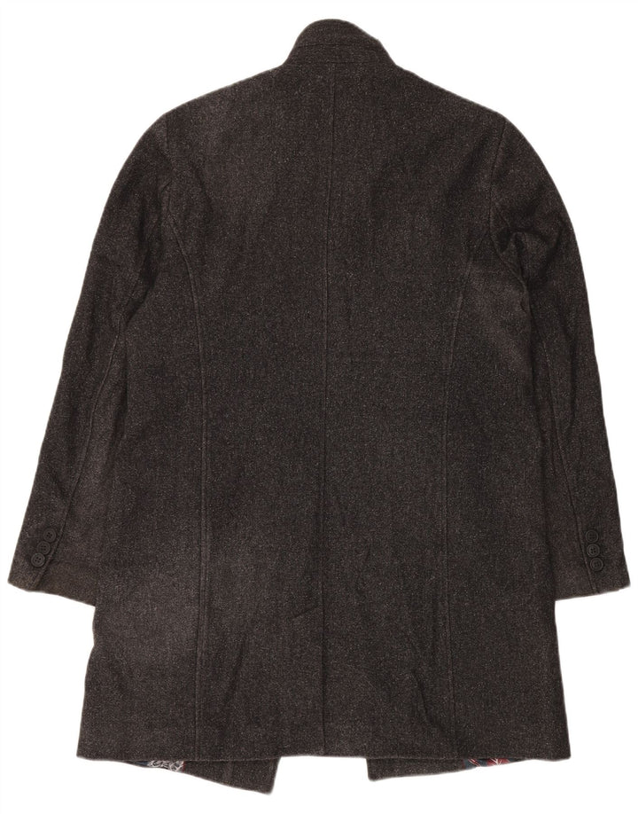 Cappotto da uomo Ted Baker taglia 2 piccolo in lana screziata grigia