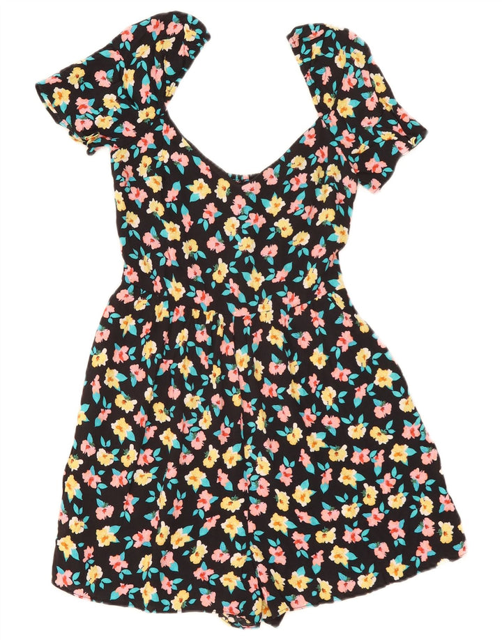 Tutina corta da donna Zara UK 8 piccola nera floreale