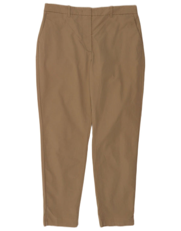 Pantaloni chino affusolati da donna Marks & Spencer UK 10 piccoli W30 L26 Beige
