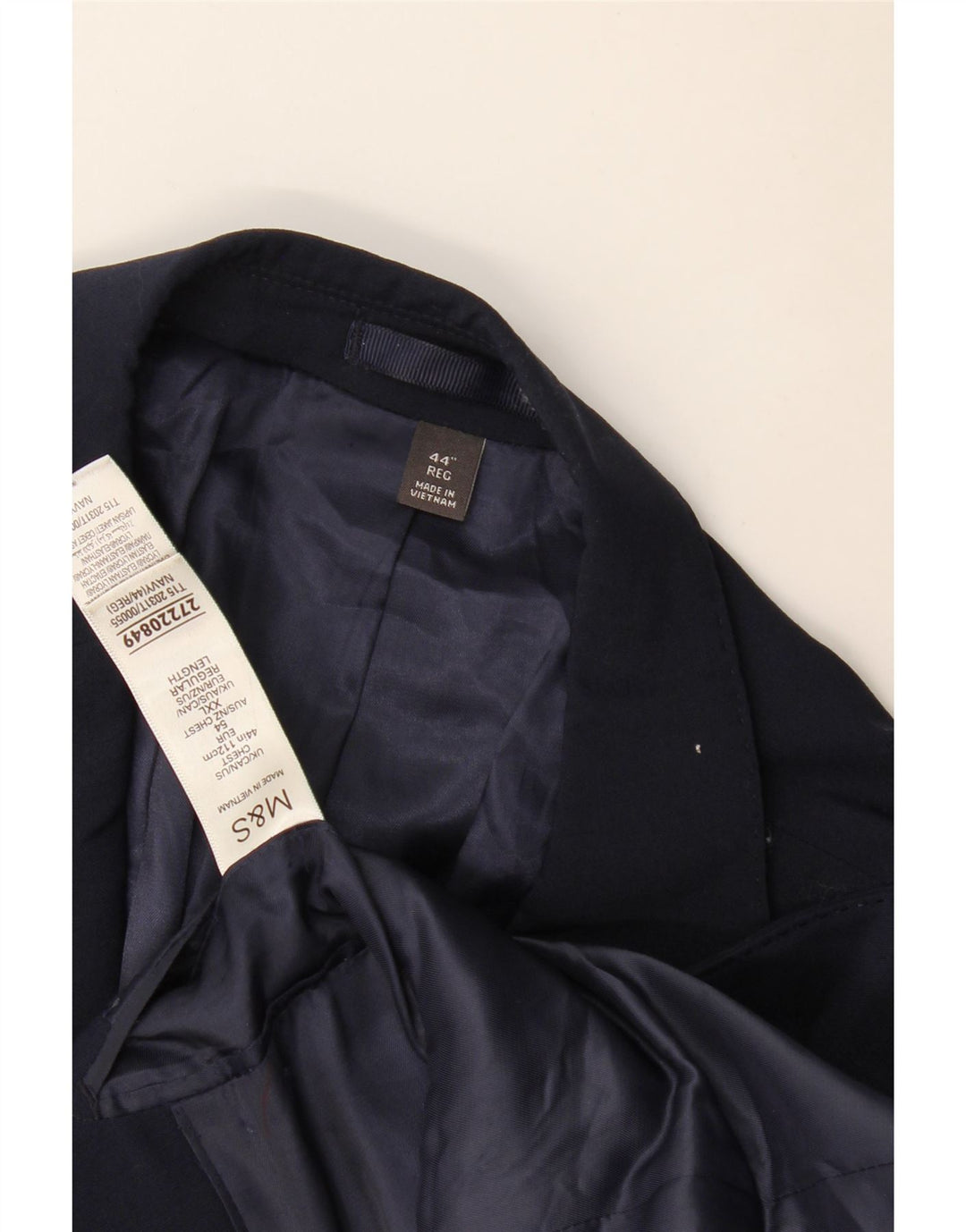 Giacca blazer a 2 bottoni Marks & Spencer da uomo UK 44 2XL Lana blu navy